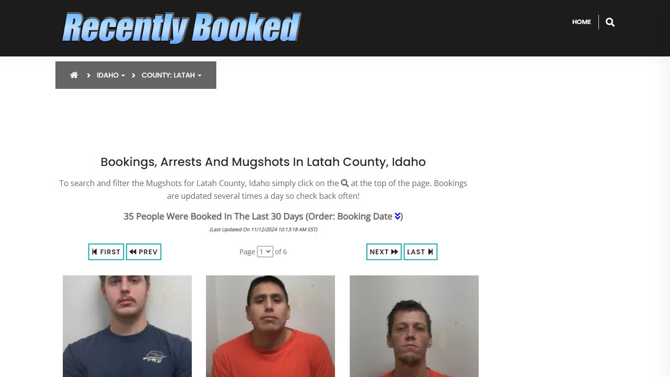 Bookings, Arrests and Mugshots in Latah County, Idaho - Recently Booked