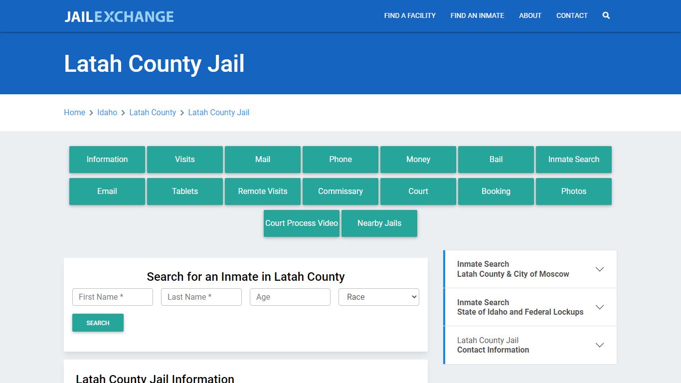 Latah County Jail Roster Lookup, ID, Inmate Search